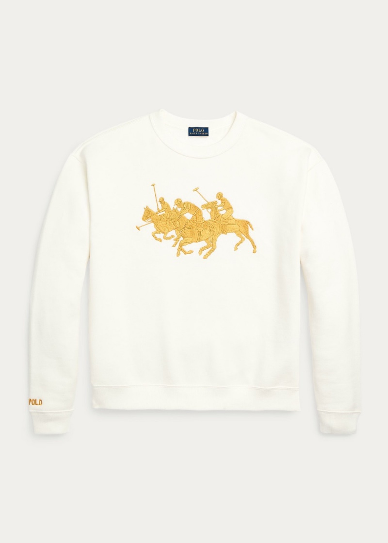Camiseta Lunar New Year Triple-Pony Sweatshirt Mujer Azul Marino | BZWF94670 - vista 2