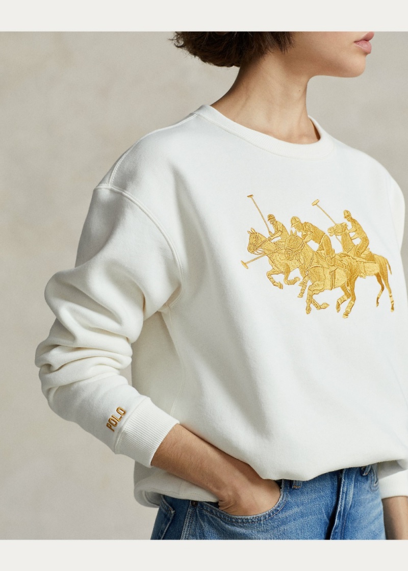 Camiseta Lunar New Year Triple-Pony Sweatshirt Mujer Azul Marino | BZWF94670 - vista 5
