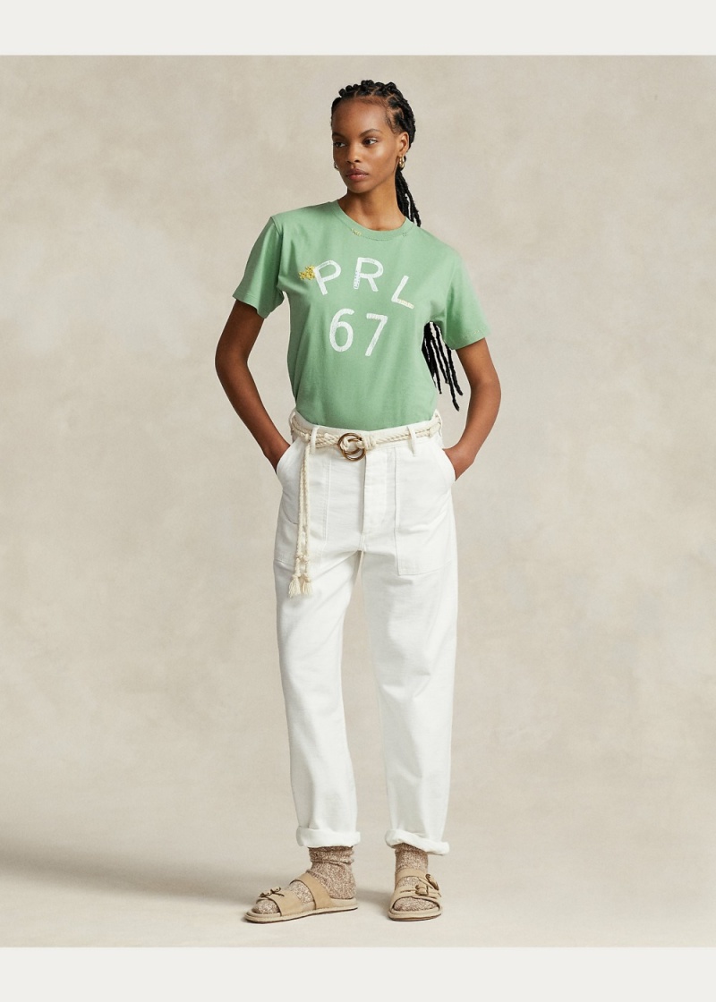 Camiseta PRL 67 Logo Jersey Crewneck Mujer Verdes | REUS50782 - vista 2