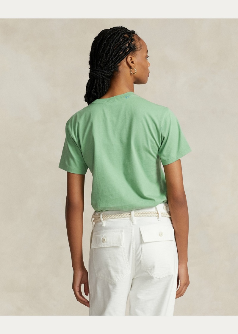 Camiseta PRL 67 Logo Jersey Crewneck Mujer Verdes | REUS50782 - vista 3