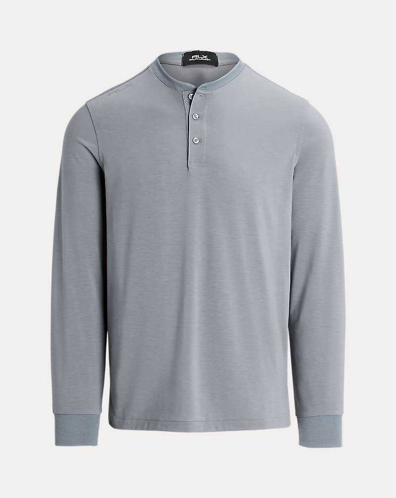 Camiseta Ralph Lauren Performance Jersey Henley Hombre Grises | LVWZESJ-24 - vista 2