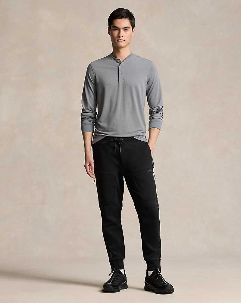 Camiseta Ralph Lauren Performance Jersey Henley Hombre Grises | LVWZESJ-24 - vista 3