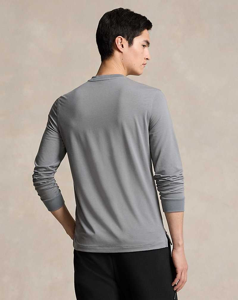 Camiseta Ralph Lauren Performance Jersey Henley Hombre Grises | LVWZESJ-24 - vista 4