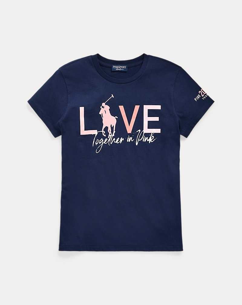Camiseta Ralph Lauren Pink Pony Cotton Crewneck Mujer | SYLZJWU-82 - vista 2