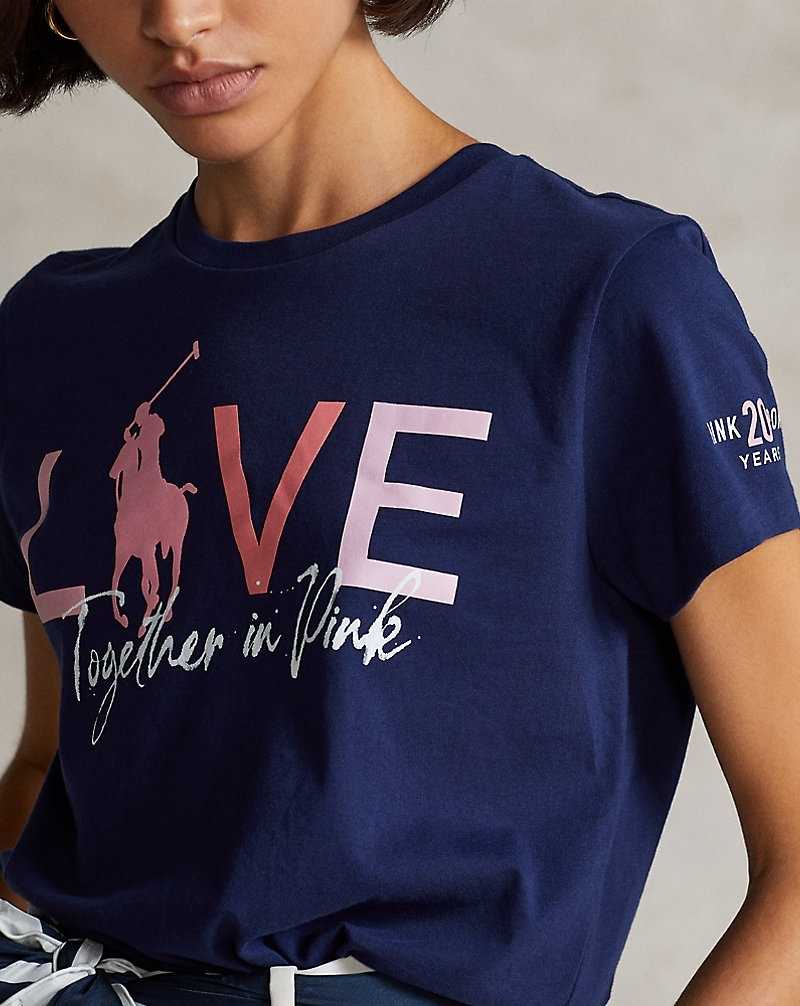 Camiseta Ralph Lauren Pink Pony Cotton Crewneck Mujer | SYLZJWU-82 - vista 5