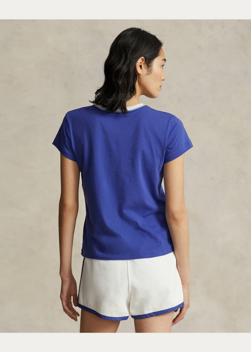 Camiseta Polo Ball Algodon Jersey Ringer Mujer Azul Marino | WJIM23594 - vista 4