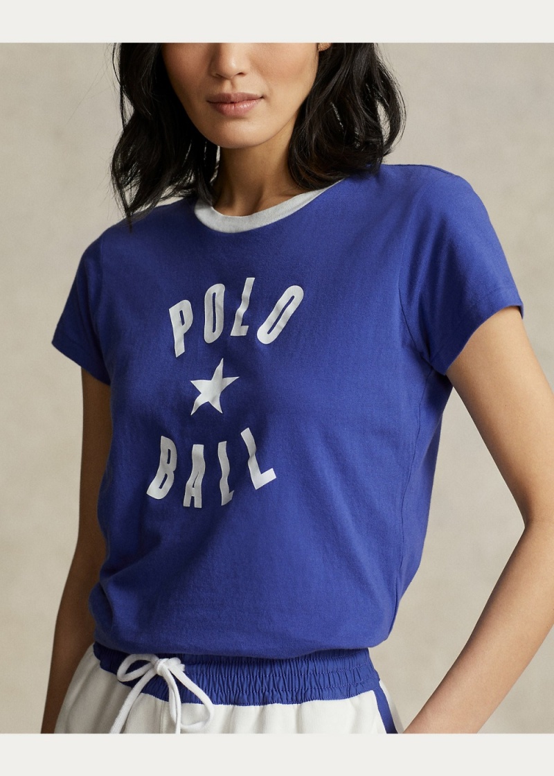 Camiseta Polo Ball Algodon Jersey Ringer Mujer Azul Marino | WJIM23594 - vista 5