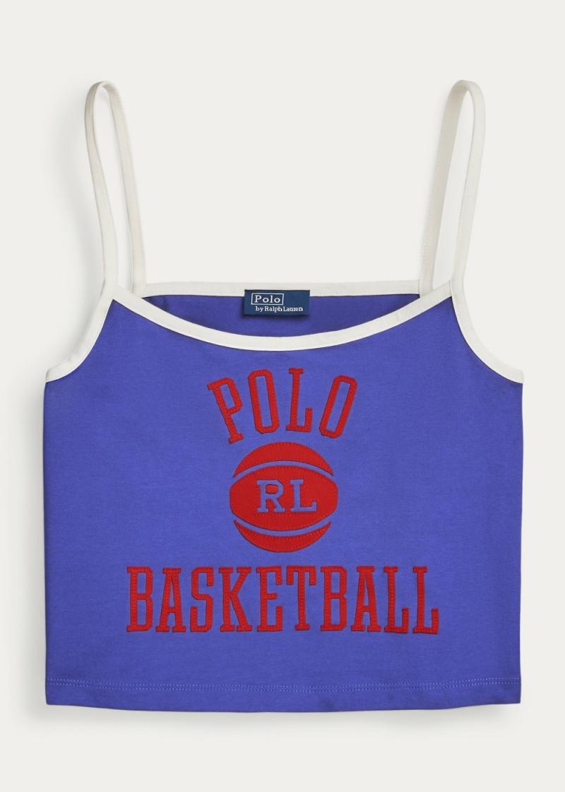 Camiseta Polo Ball Cropped Jersey Tank Mujer Azul Marino | SBHQ35286 - vista 2