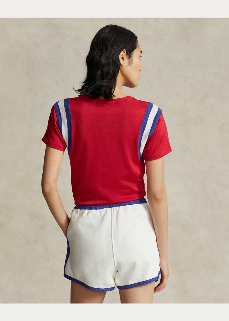 Camiseta Polo Ball Estampados Jersey Mujer Rojos | ZMRX41582 - vista 3