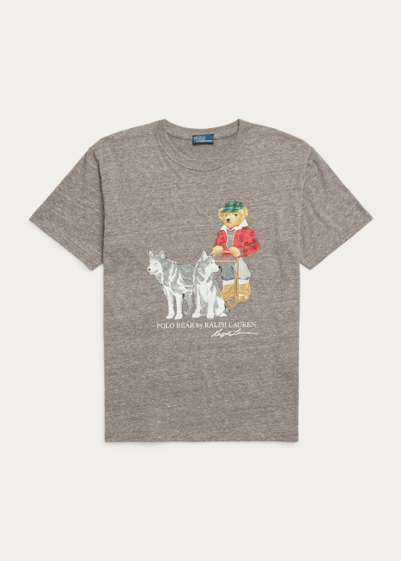 Camiseta Polo Bear Jersey Mujer Grises | RPDV60172 - vista 2