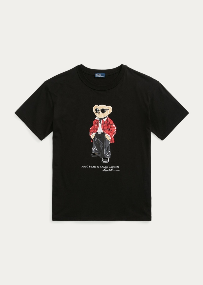 Camiseta Polo Bear Jersey Mujer Negros | NFCR79062 - vista 2