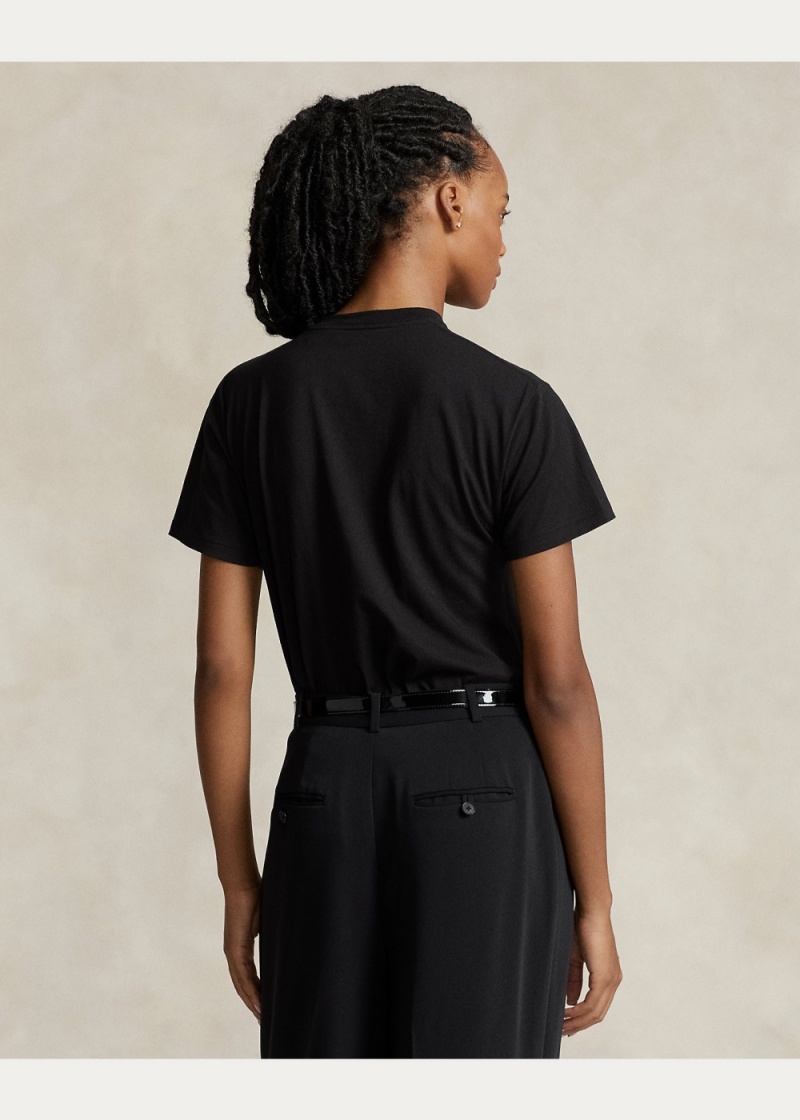 Camiseta Polo Bear Jersey Mujer Negros | NFCR79062 - vista 3