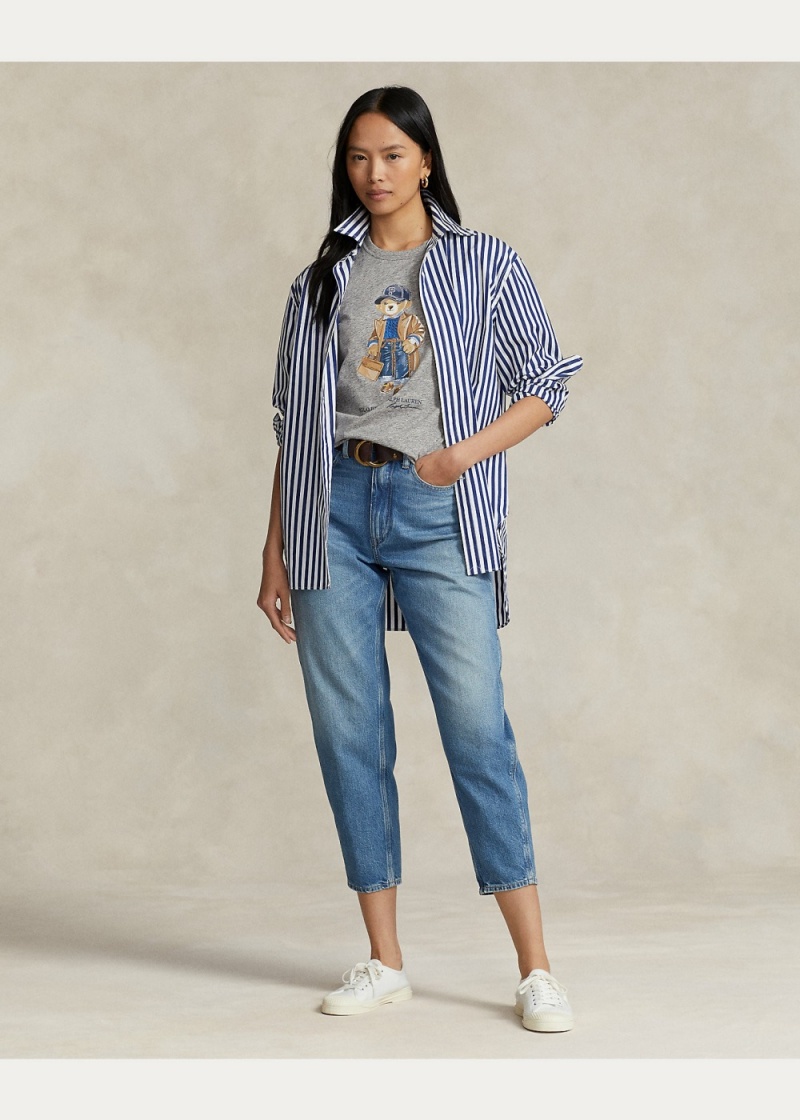 Camiseta Polo Bear Jersey Mujer Azul Marino | DHGC35246 - vista 3