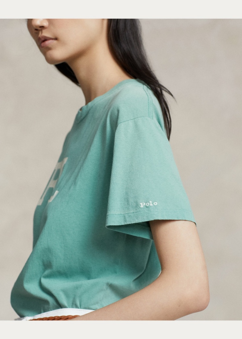 Camiseta RL Logo Jersey Mujer Verdes | RZSN60179 - vista 4