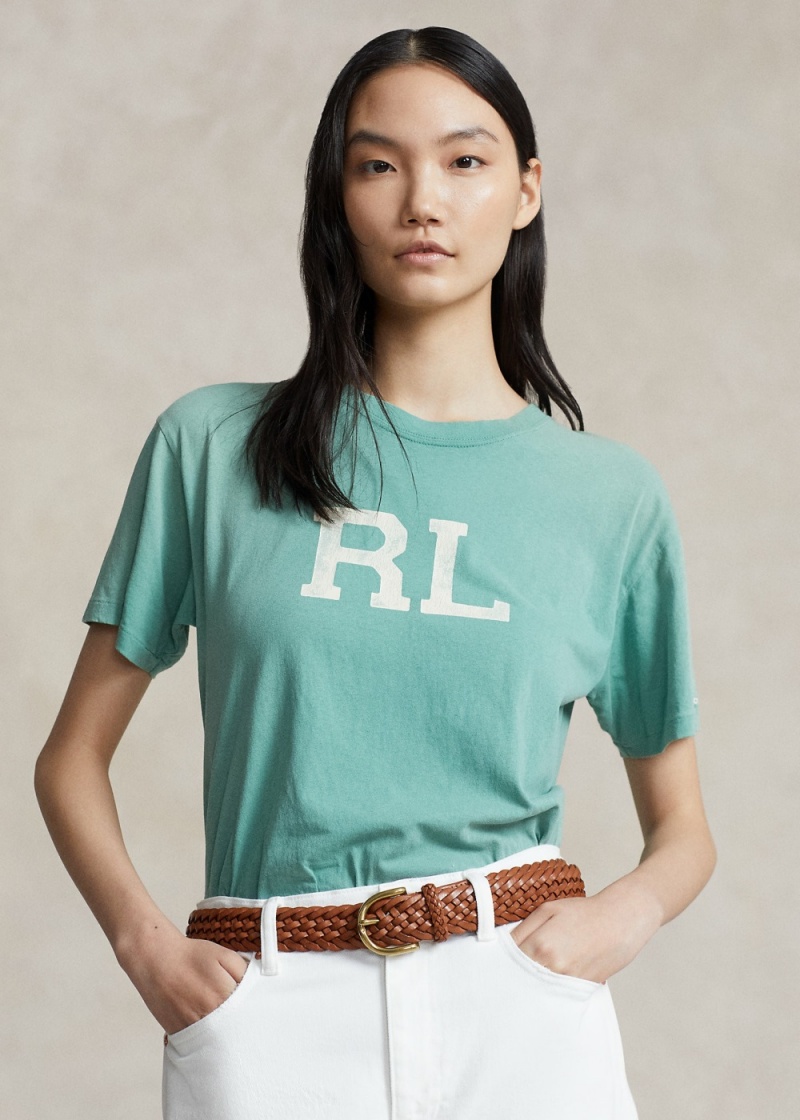 Camiseta RL Logo Jersey Mujer Verdes | RZSN60179 - vista 1