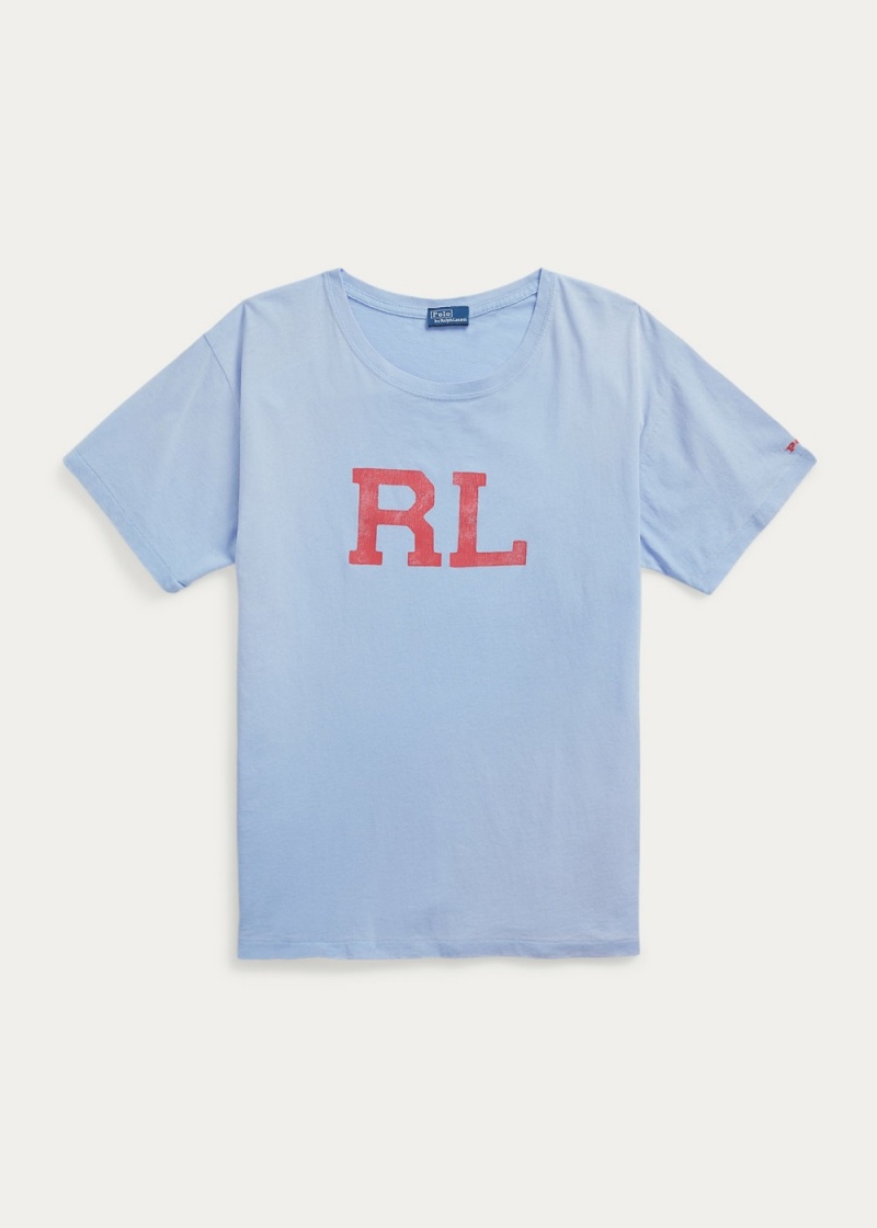 Camiseta RL Logo Jersey Mujer Azules | CAYN21530 - vista 2