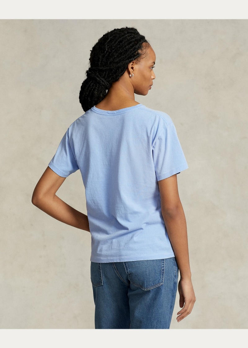 Camiseta RL Logo Jersey Mujer Azules | CAYN21530 - vista 4
