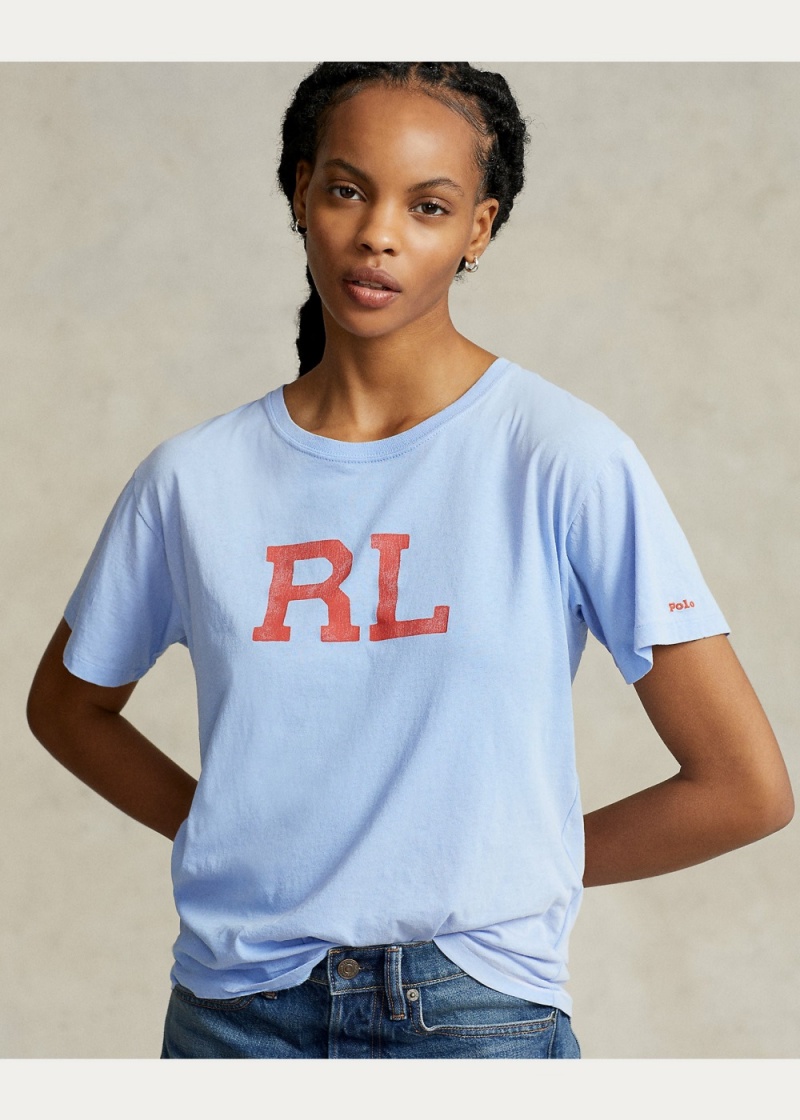 Camiseta RL Logo Jersey Mujer Azules | CAYN21530 - vista 5