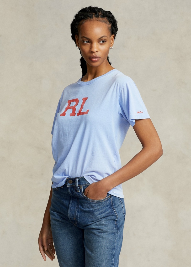 Camiseta RL Logo Jersey Mujer Azules | CAYN21530 - vista 1
