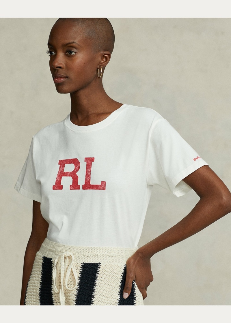 Camiseta RL Logo Jersey Mujer Azul Marino | GNST29857 - vista 5