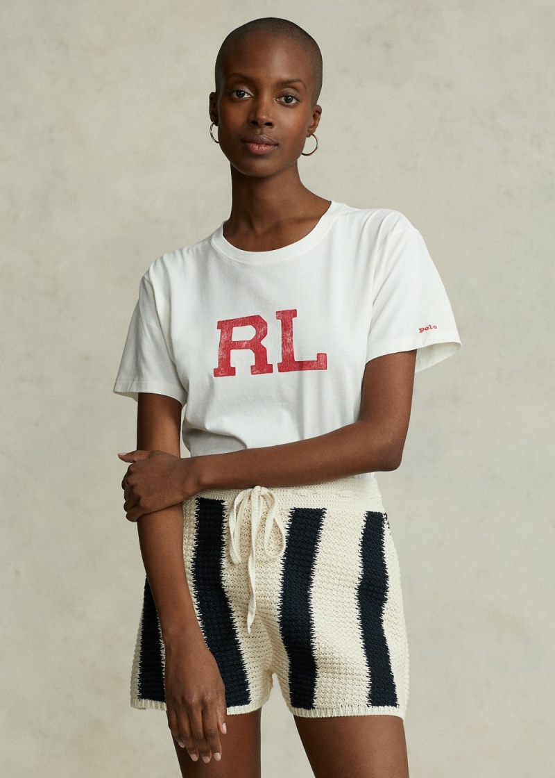 Camiseta RL Logo Jersey Mujer Azul Marino | GNST29857 - vista 1