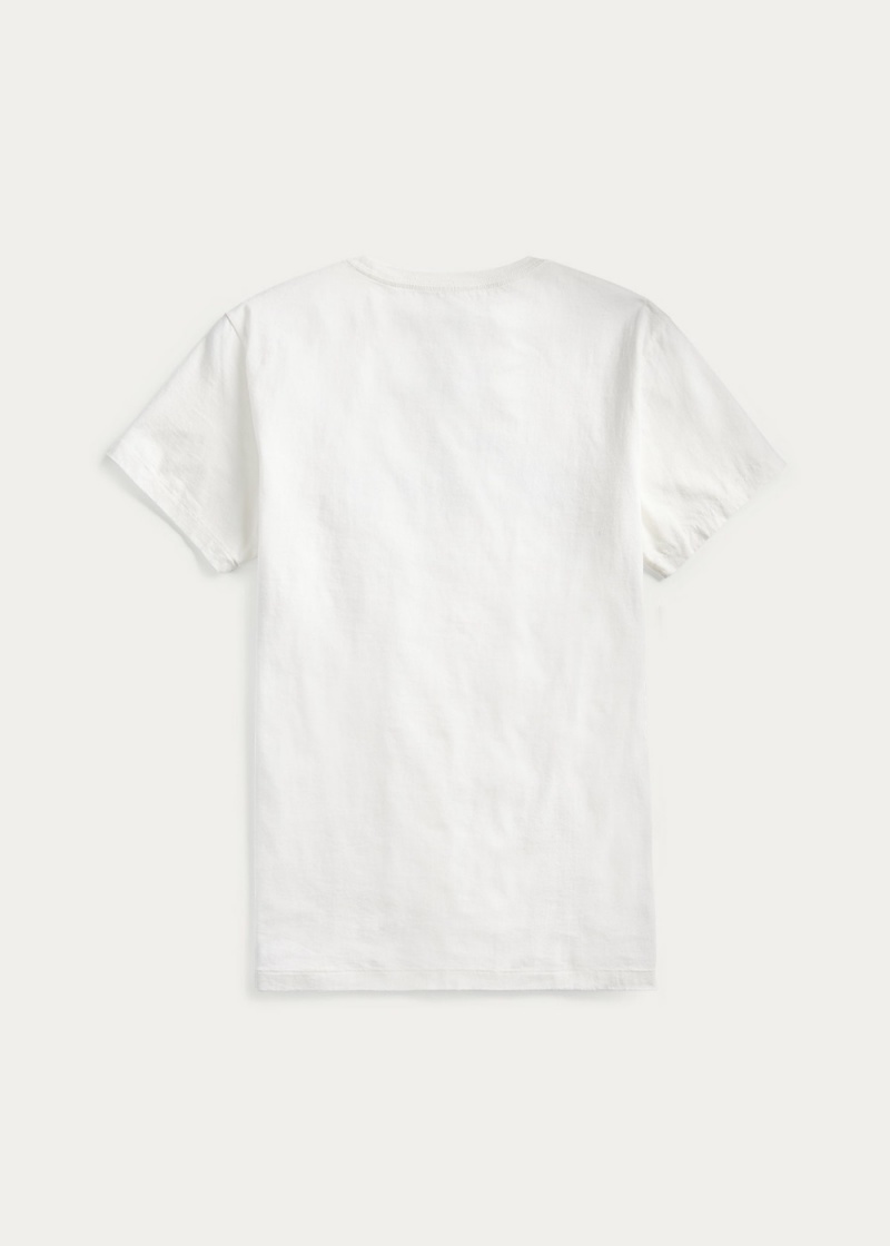 Camiseta RRL Truck Jersey Hombre Blancos | FBMJ26417 - vista 2