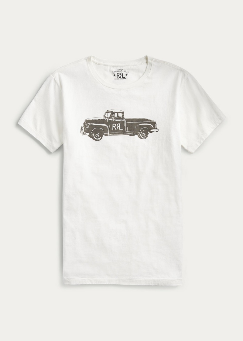Camiseta RRL Truck Jersey Hombre Blancos | FBMJ26417 - vista 1