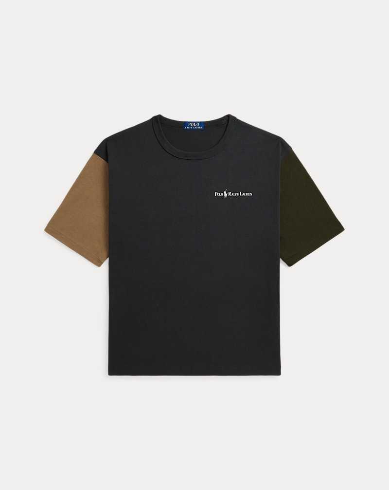 Camiseta Ralph Lauren Relaxed Fit Logo Jersey Hombre Negros | GSROZXC-78 - vista 2