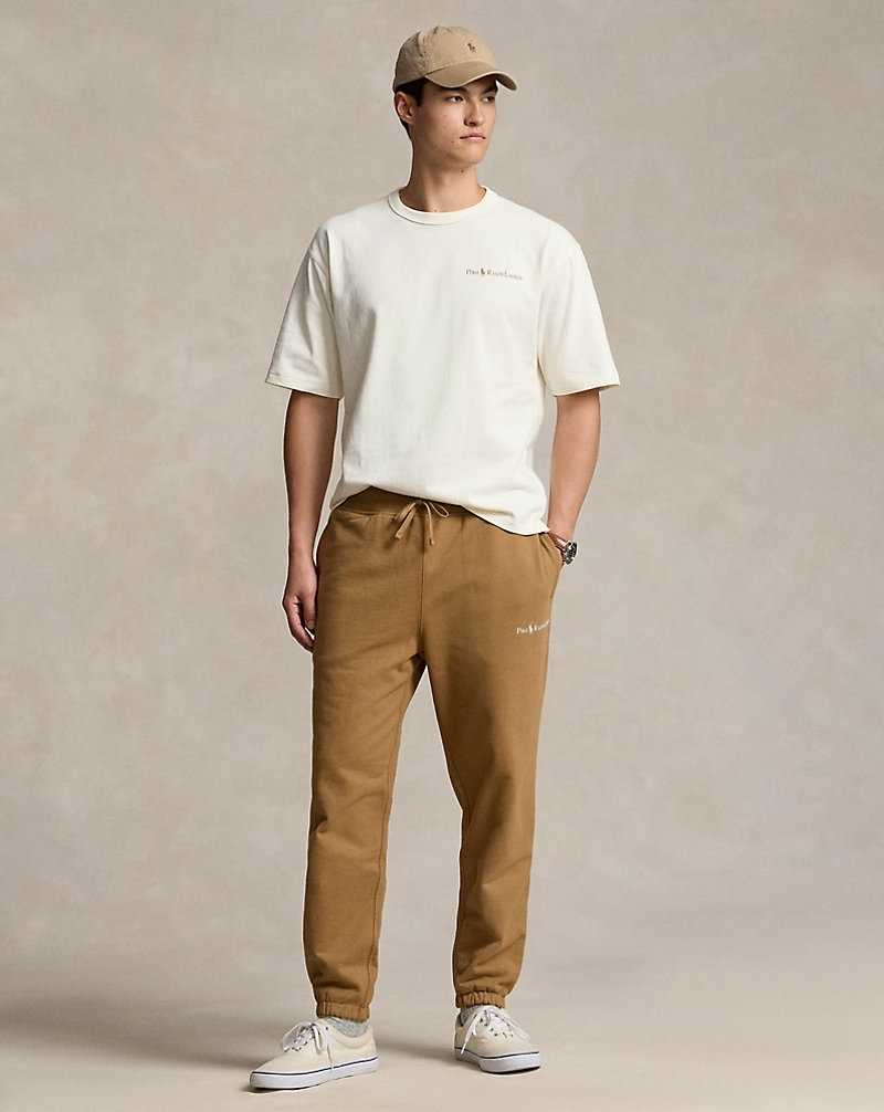 Camiseta Ralph Lauren Relaxed Fit Logo Jersey Hombre Creme | FMCUADH-19 - vista 3