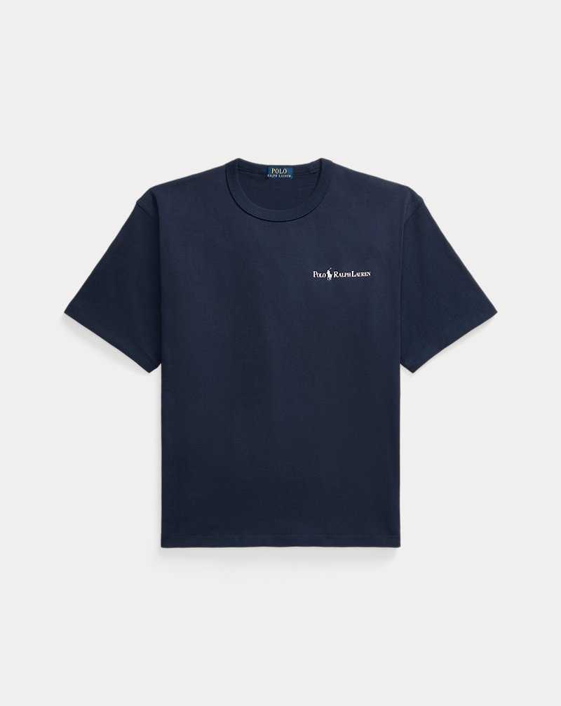 Camiseta Ralph Lauren Relaxed Fit Logo Jersey Hombre Azul Marino | QIZLWGK-89 - vista 2