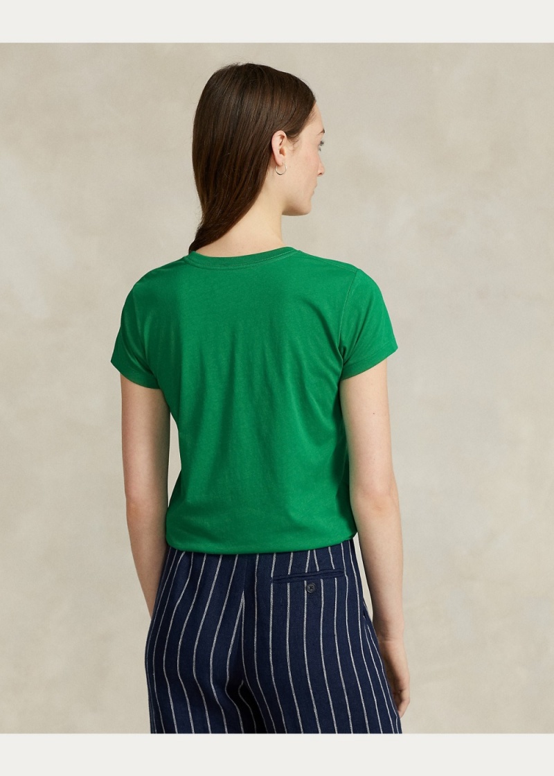 Camiseta Shrunken Fit Logo Jersey Mujer Negros | QBGT83216 - vista 3