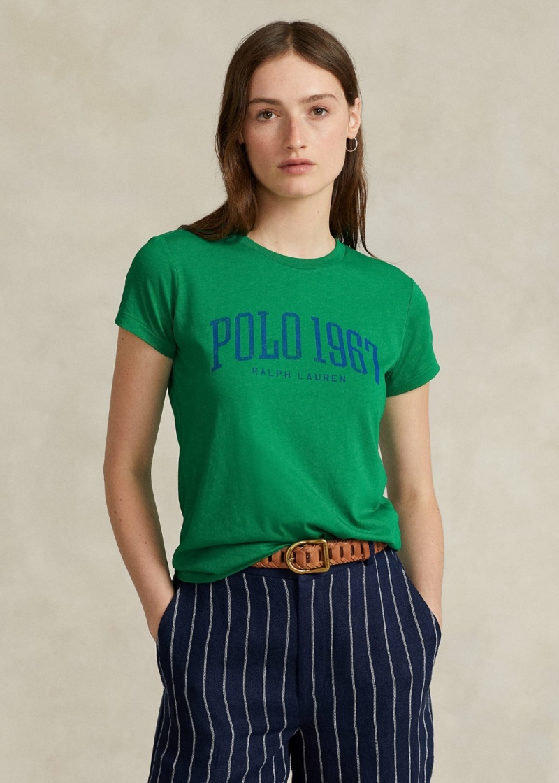 Camiseta Shrunken Fit Logo Jersey Mujer Negros | QBGT83216 - vista 1
