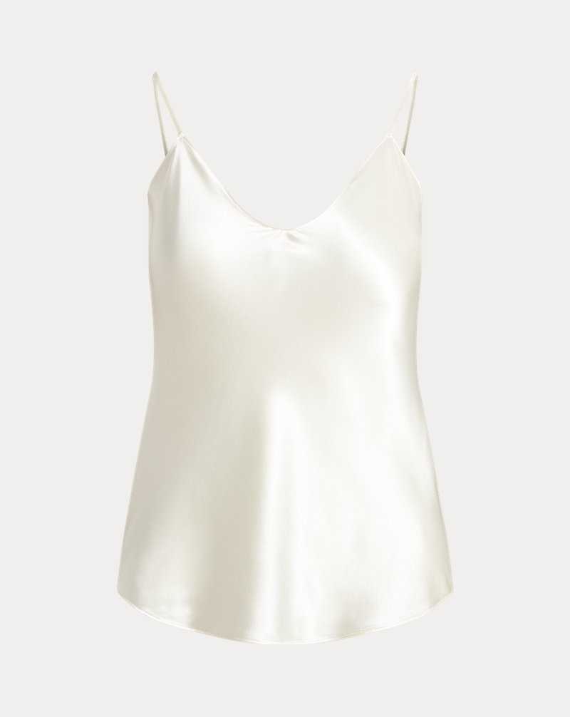 Camiseta Ralph Lauren Silk Camisole Mujer Creme | COVAUHD-13 - vista 2