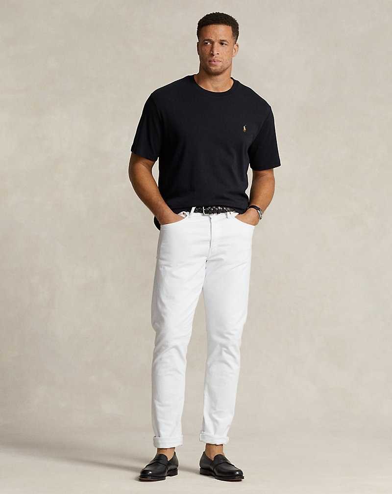 Camiseta Ralph Lauren Soft Cotton Crewneck Hombre Negros | PRSUQEF-45 - vista 3