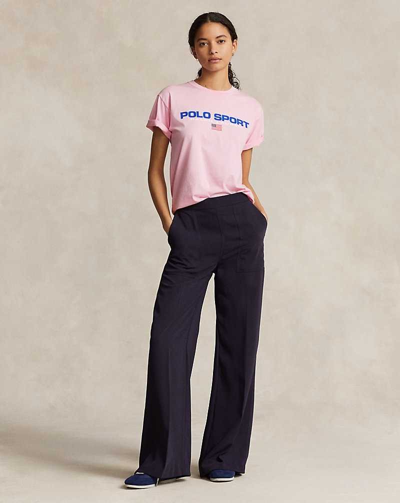 Camiseta Ralph Lauren Sport Cotton Jersey Mujer Rosas | GKRIDUJ-89 - vista 3