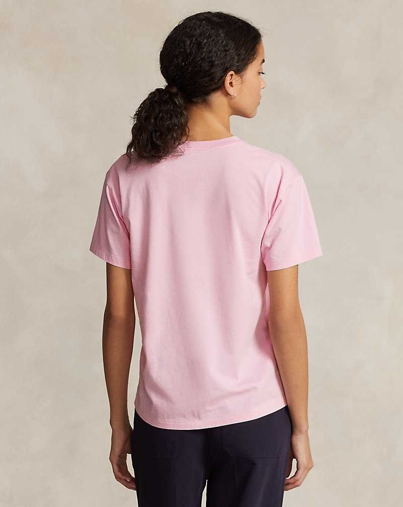 Camiseta Ralph Lauren Sport Cotton Jersey Mujer Rosas | GKRIDUJ-89 - vista 4