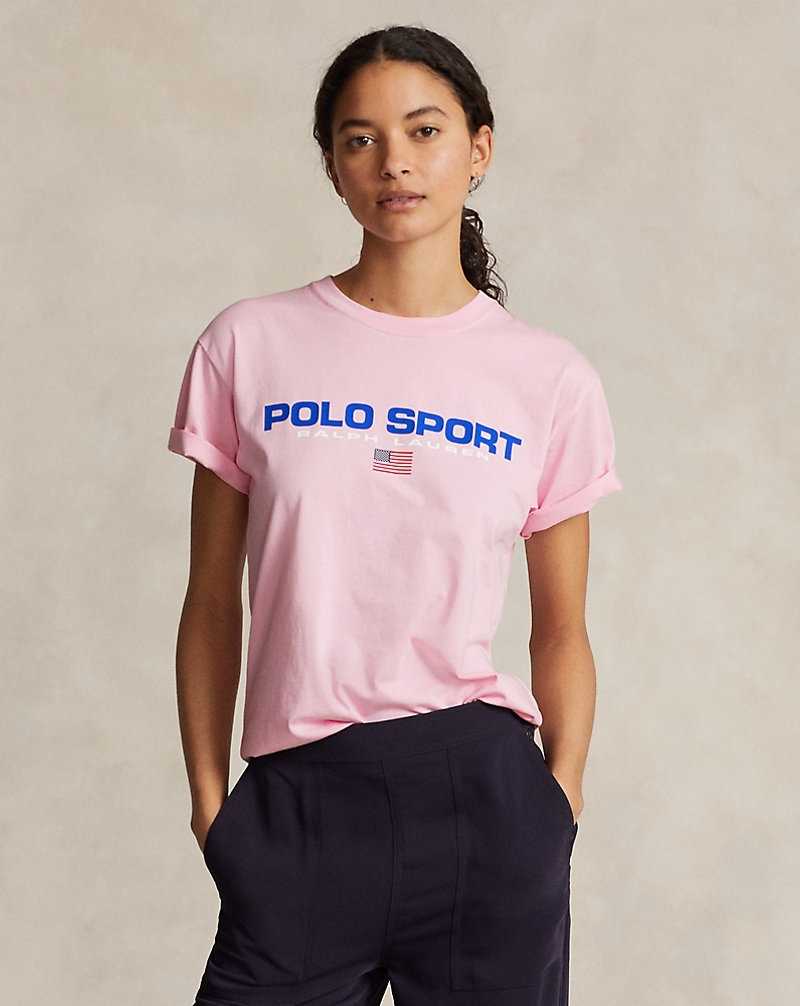 Camiseta Ralph Lauren Sport Cotton Jersey Mujer Rosas | GKRIDUJ-89 - vista 1