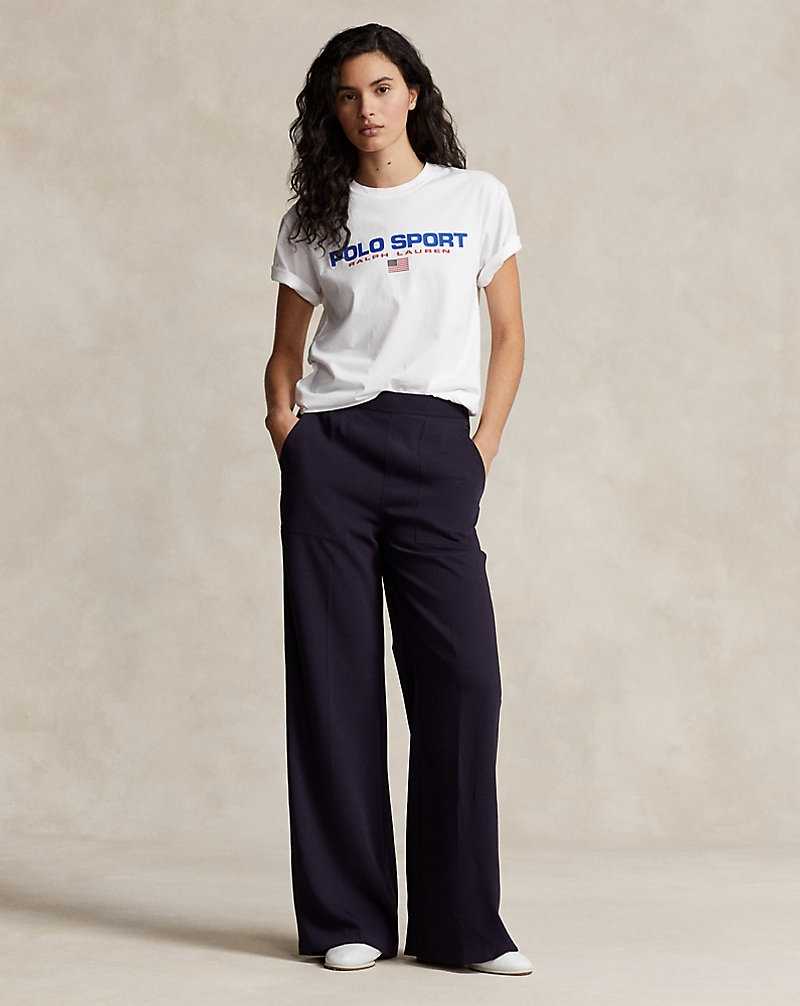 Camiseta Ralph Lauren Sport Cotton Jersey Mujer Blancos | TNOXCSZ-07 - vista 3
