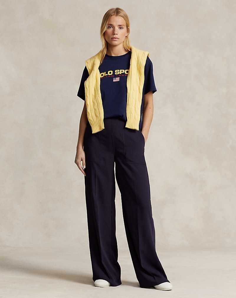 Camiseta Ralph Lauren Sport Cotton Jersey Mujer Azul Marino | TDRCKSN-79 - vista 1