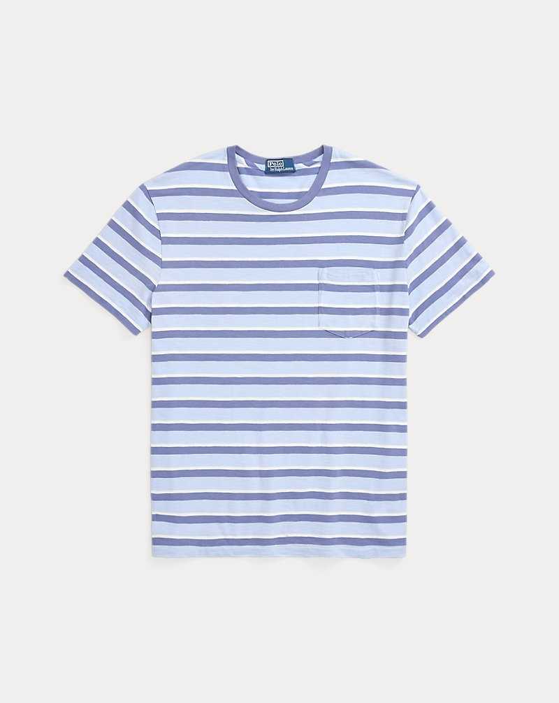 Camiseta Ralph Lauren Standard Fit Striped Jersey Hombre Azules | MWIYEBJ-37 - vista 2