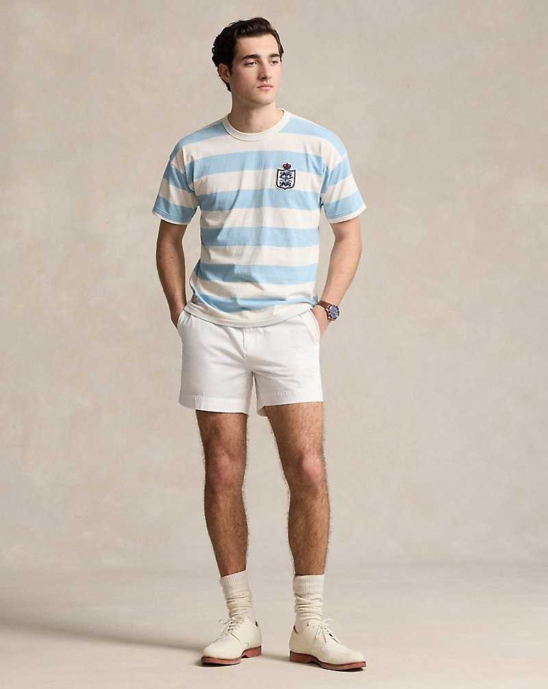 Camiseta Ralph Lauren Vintage Fit Striped Slub Jersey Hombre Azules | YWNICQM-51 - vista 3