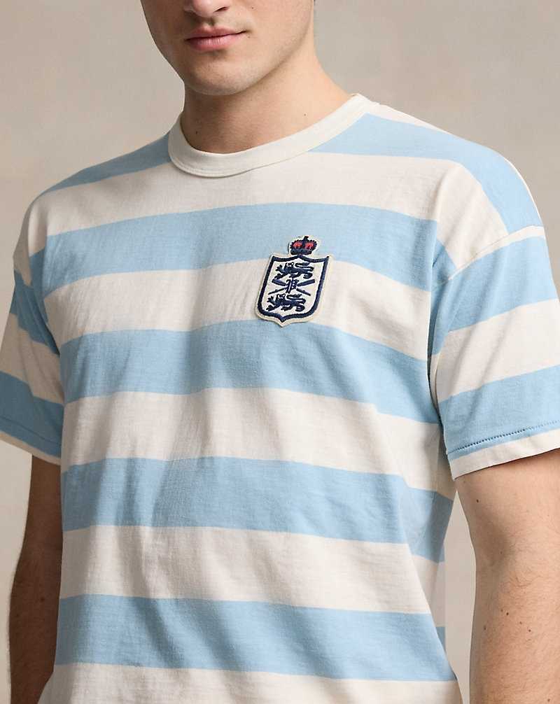 Camiseta Ralph Lauren Vintage Fit Striped Slub Jersey Hombre Azules | YWNICQM-51 - vista 5