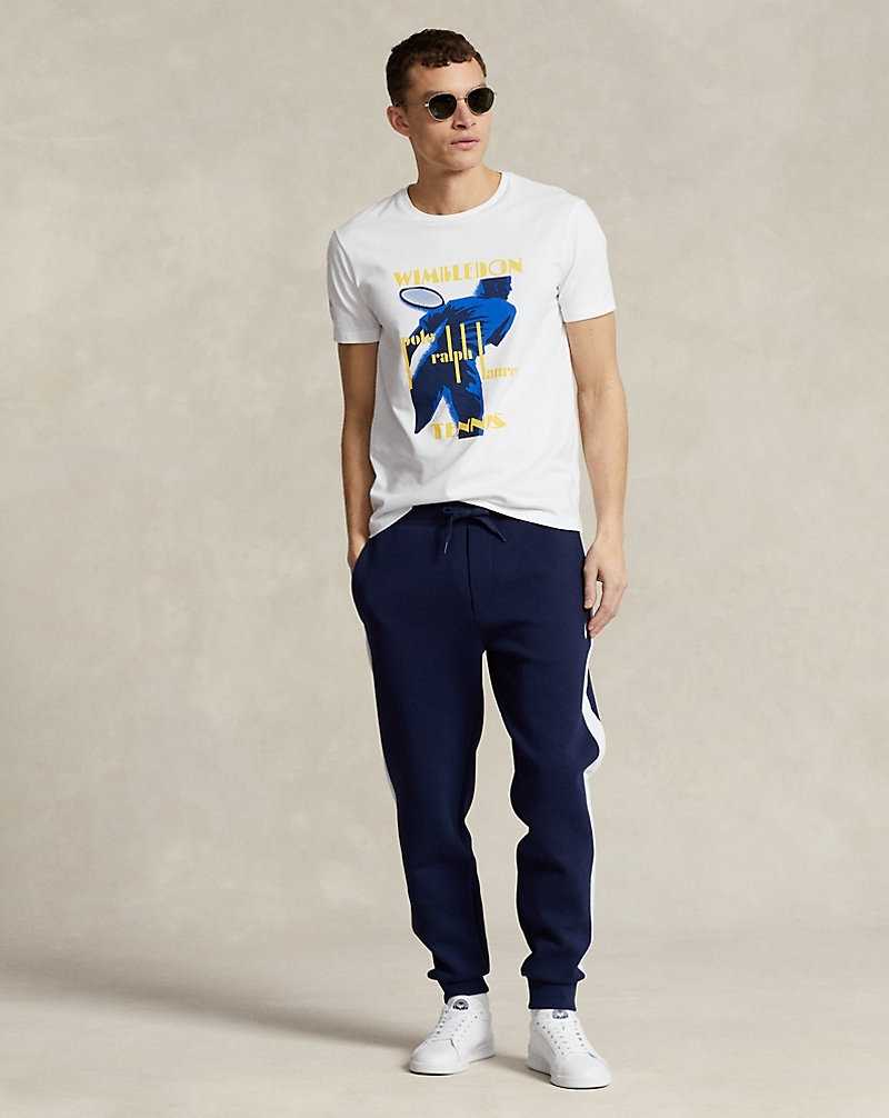 Camiseta Ralph Lauren Wimbledon Custom Slim Fit Hombre Blancos | VEPTYNC-92 - vista 3