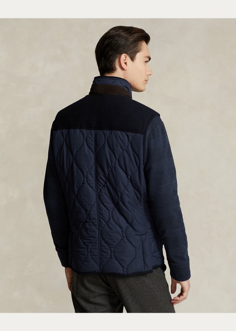Chaleco Gamuza-Trim Acolchado Hombre Azul Marino | GYRI07195 - vista 3