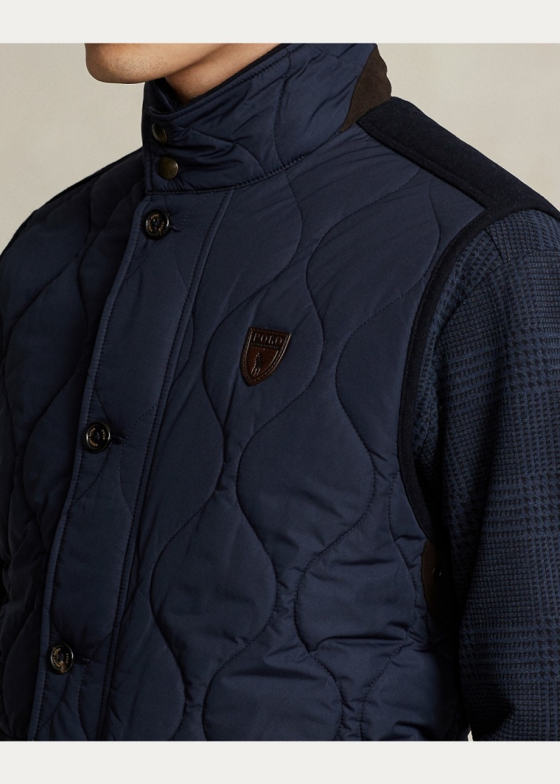Chaleco Gamuza-Trim Acolchado Hombre Azul Marino | GYRI07195 - vista 4