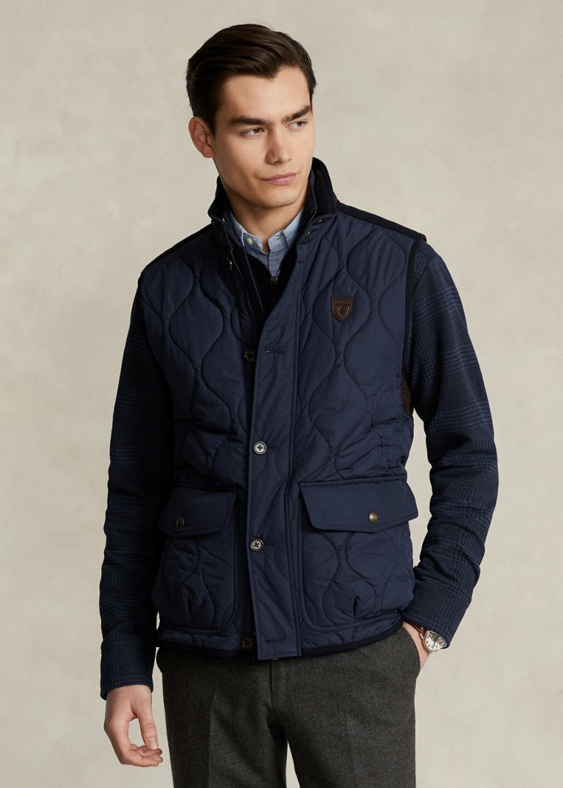 Chaleco Gamuza-Trim Acolchado Hombre Azul Marino | GYRI07195 - vista 1