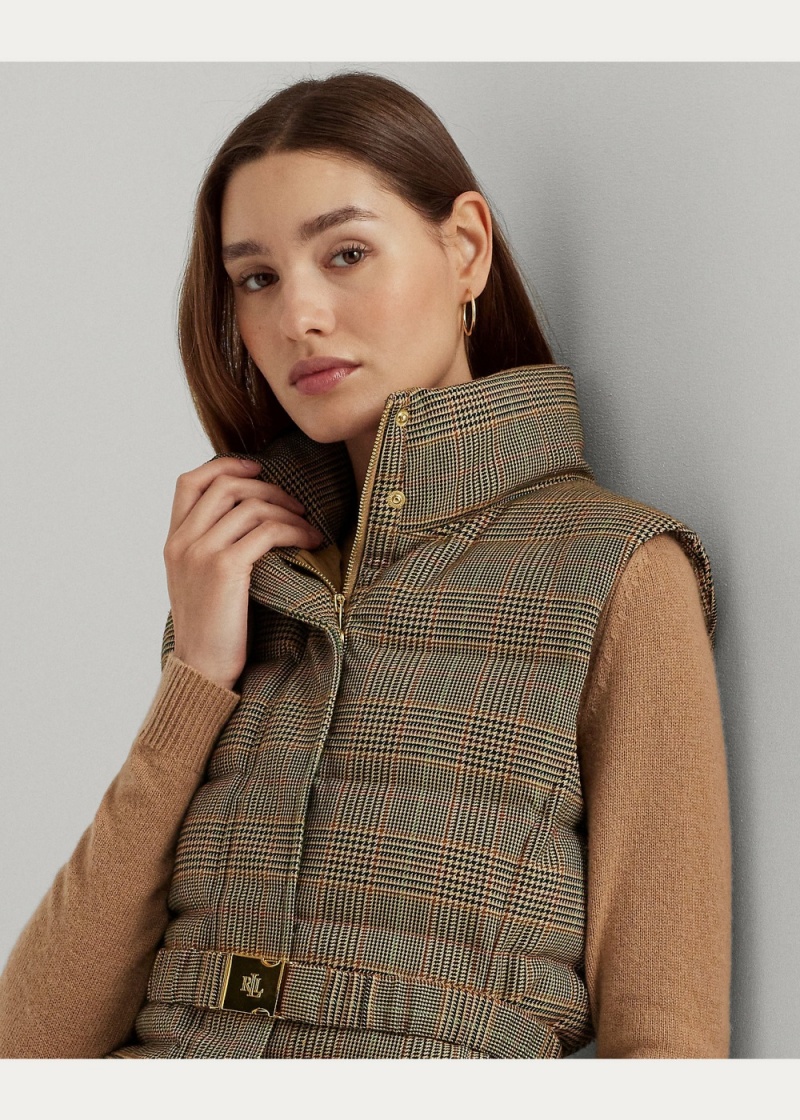 Chaleco Glen Plaid Acolchado Tweed Down Mujer Multicolor | DZGW14576 - vista 3