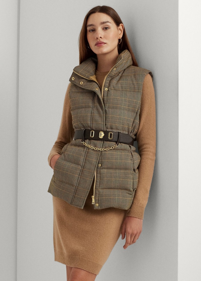 Chaleco Glen Plaid Acolchado Tweed Down Mujer Multicolor | DZGW14576 - vista 1