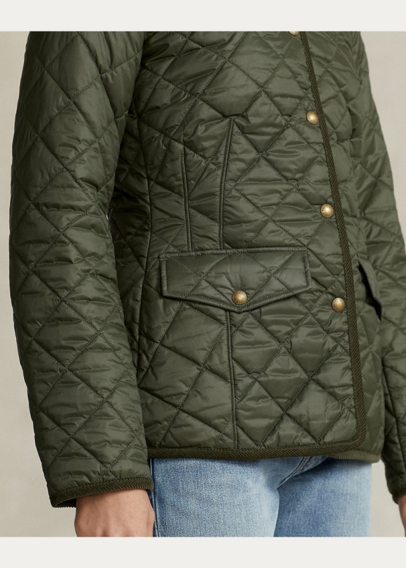 Chamarras Acolchado Mujer Verde Oliva | AOKT10798 - vista 3