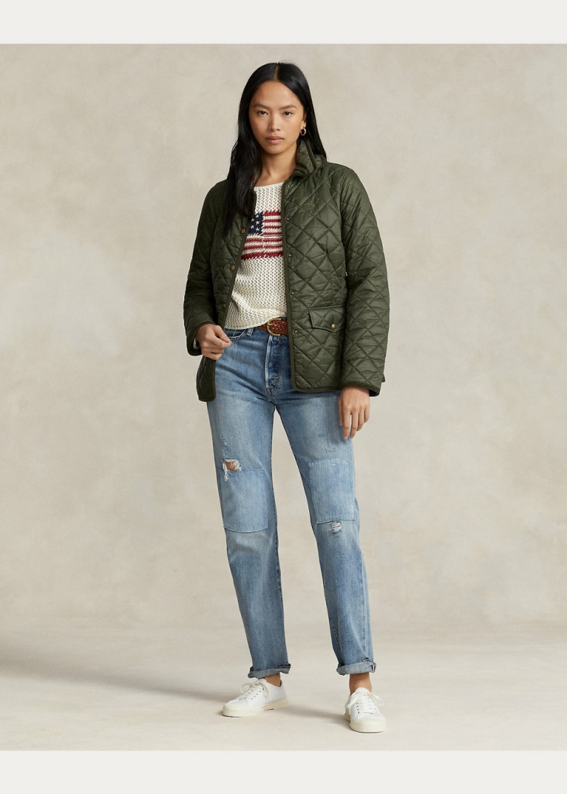 Chamarras Acolchado Mujer Verde Oliva | AOKT10798 - vista 5
